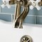 Kingston Brass Deck Mount Clawfoot Tub Faucet with Hand Shower, Antique Brass KS268PXAB - alternate 2